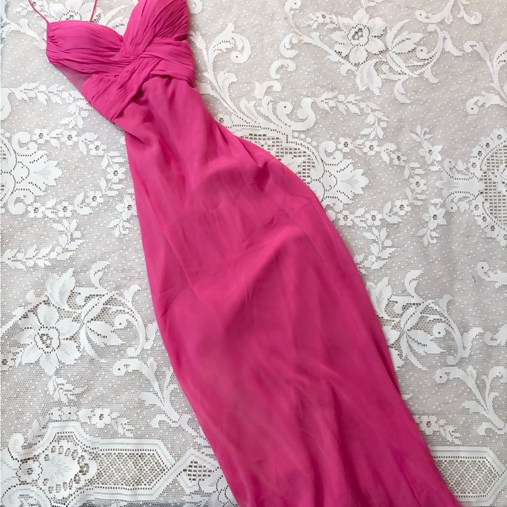 vintage Y2K 100% silk pink cache dress! - Picture 2 of 7
